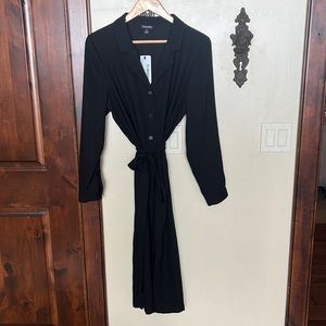 Black belted dress